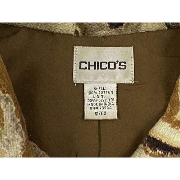 Chicos Long Sleeve Pockets Jacket Boho Size 2 - Picture 5 of 5